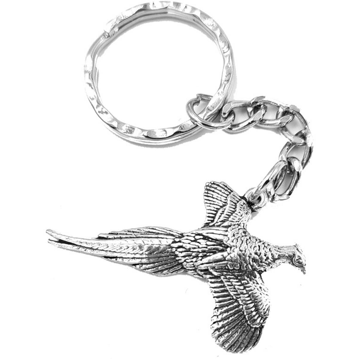 Bisley Brown Pewter Keyring Chain No.3 Pheasant