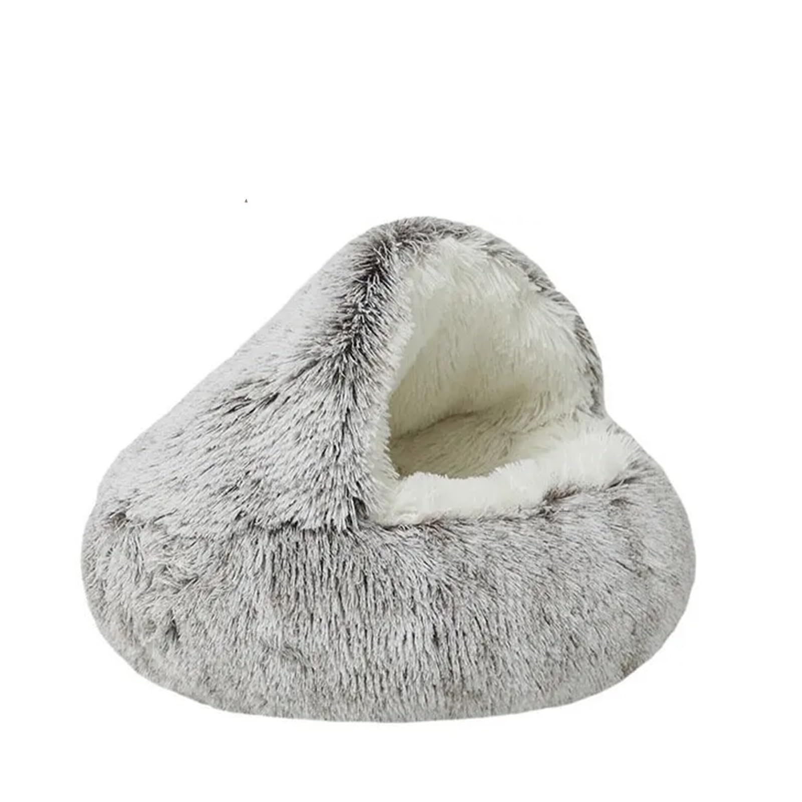 Soft Plush Pet Bed With Cover Round Cat Bed Pet Mattress Warm Cat Dog 2 In 1 Sleeping Nest Cave For Small Dogs