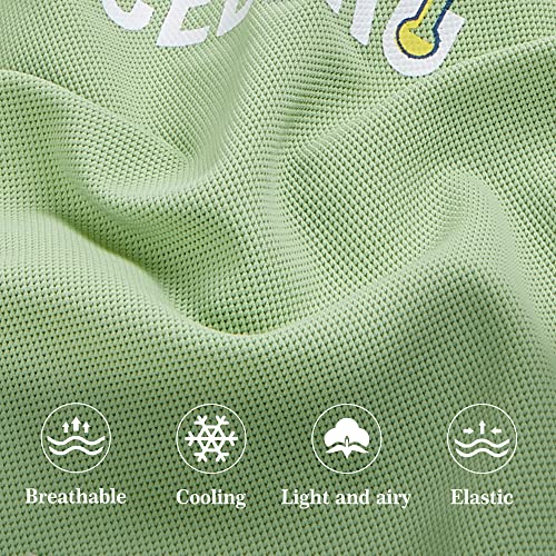Ispet Dog Shirts Self Cooling T-Shirts, Ice Silk Summer Dog Tee Shirts Soft Pet Sleeveless Vest Tank Top For Small Dogs Boys Girls - Avoid Overheating, Green, Medium #TOP2