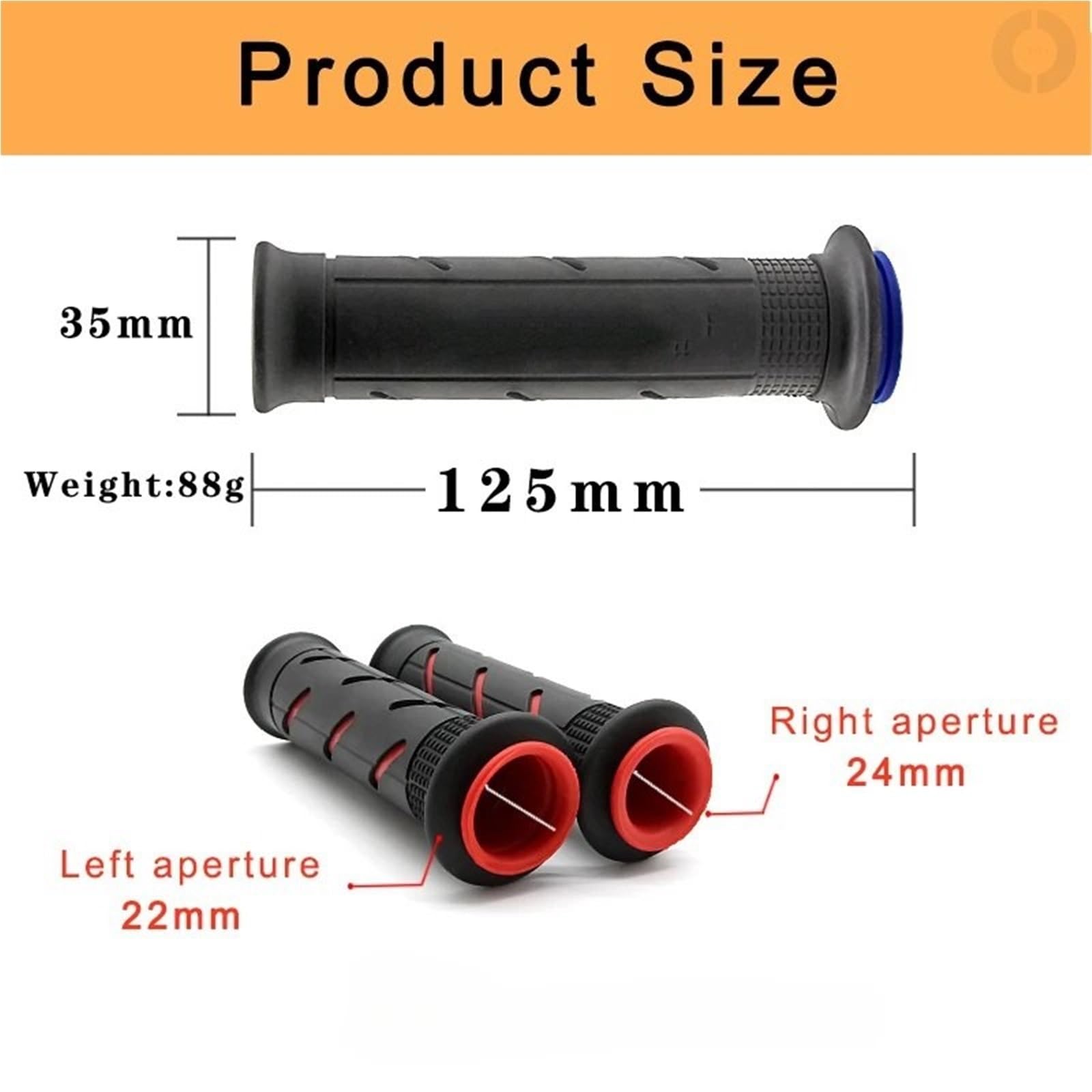 uchwyty kierownicy 1 para 7/8" 22 24MM żelowych gumowych uchwytów motocyklowych do motocykli terenowych, wyścigowych, motocrossowych, hamulcowych, uniwersalnych