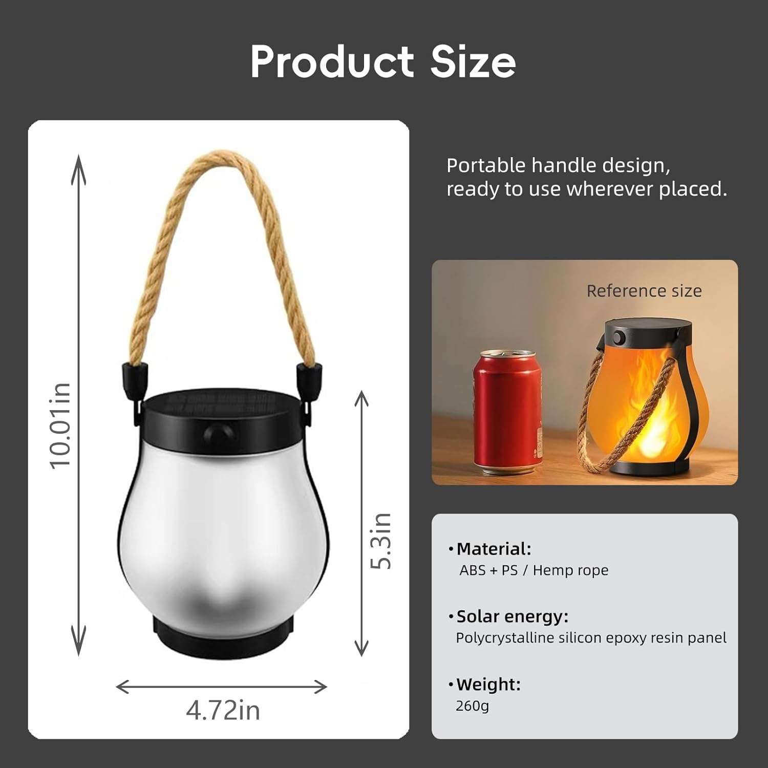 1 Pack Solar Flame Lanterns, Outdoor Flickering Hanging Lights IP65 Waterproof, 2 Modes, Dual USB/Solar, Auto On/Off for Garden Yard Patio Porch Halloween Christmas Decor - Image 7