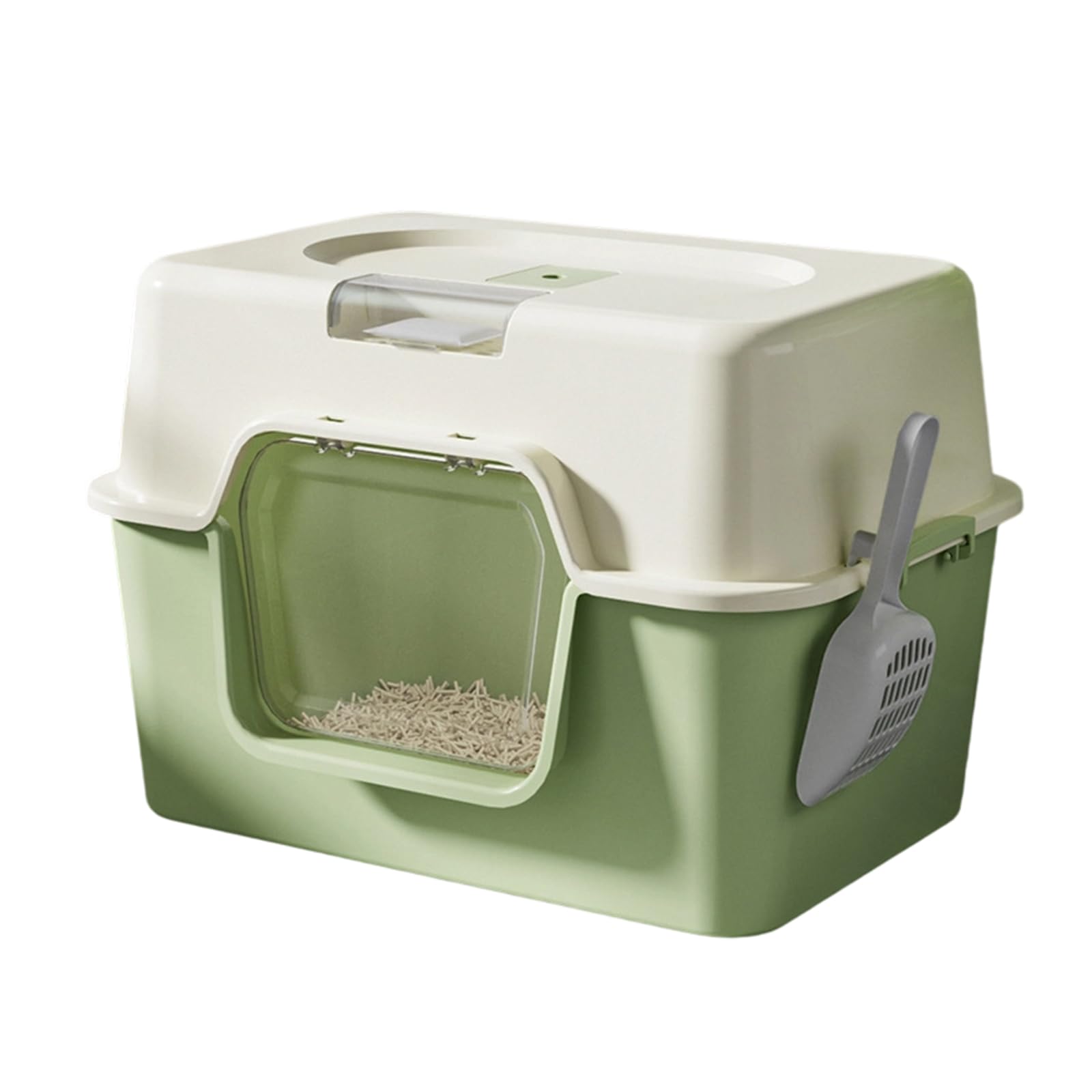Buxuaaaa Litter Pans for Older Cats Small Smooth Surfaces Not Hard and Safe for Kitten Easy Cleaning Splash Proof Toilet