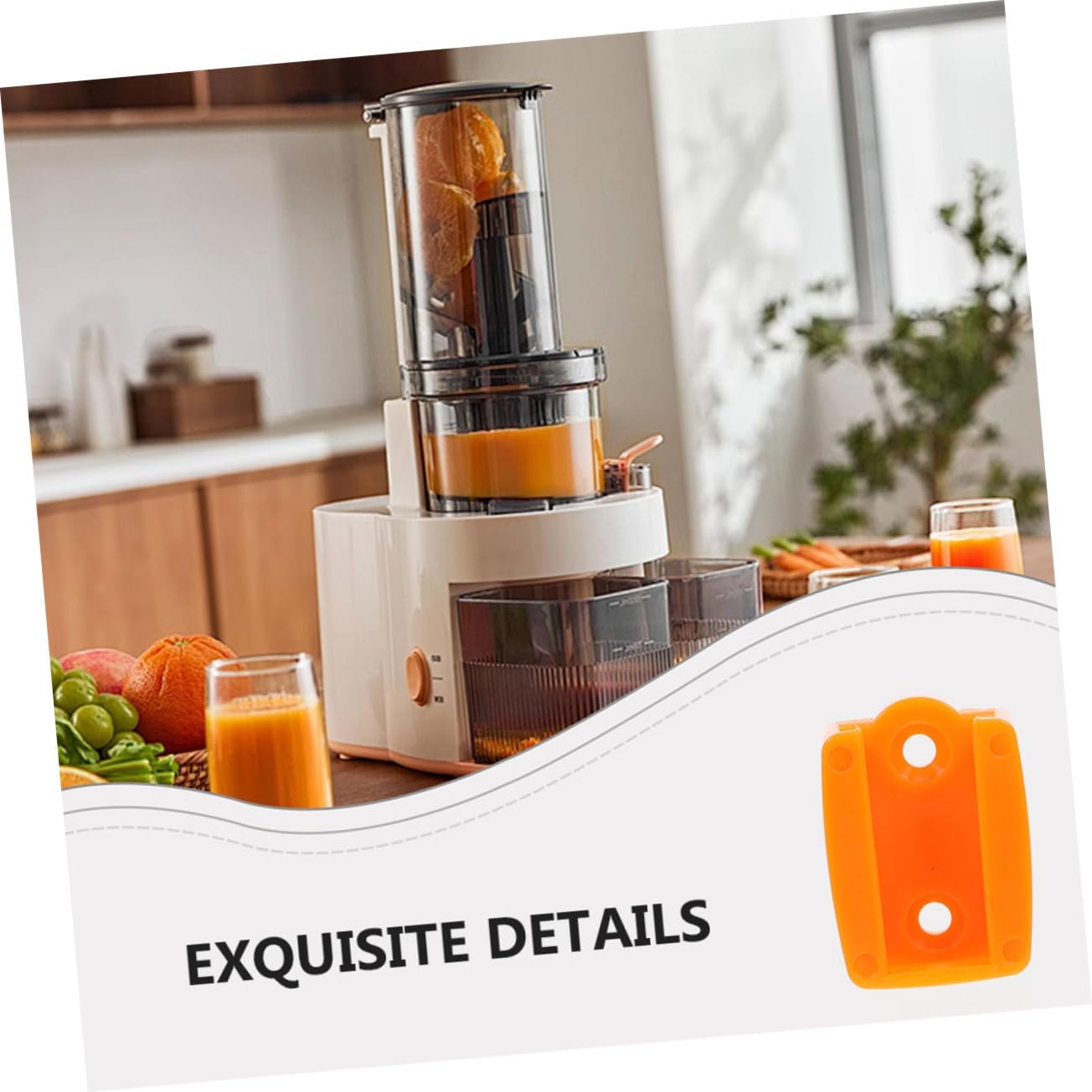 Zerodeko 2pcs Electric Orange Juicer Parts Set Automatic Orange Extractor Accessories Round Fruit Peeling Machine and Juicer Attachment for Efficient Peeling
