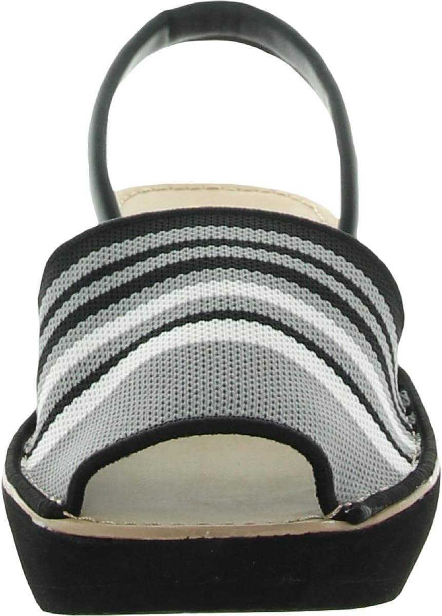 Kenneth Cole Reaction Women's Fine Glass Wedge Sandal 8 Black Multi
