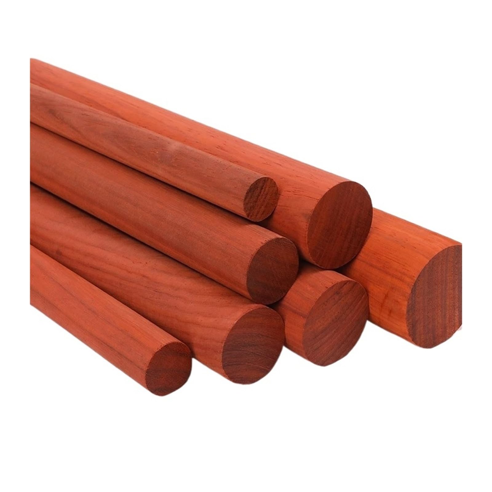 Rzeźba w drewnie afrykańskie czerwone palisander okrągły kij lite drewno ręcznie robione DIY rzeźba drewno naturalne czerwone drewno małe okrągłe patyczki drewniane (średnica 3 cm, długość 50 cm)