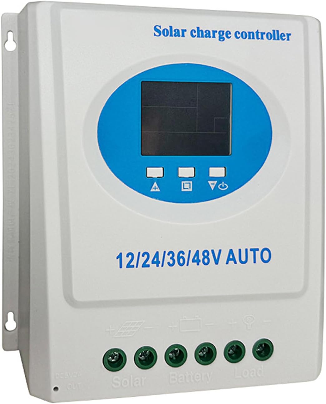 Dioche 120A MPPT Solar Charge Controller with Dual USB Ports - Automatic 12V/24V/36V/48V Adaptation for LeadAcid & Lithium Batteries - Smart LCD Display (120A)