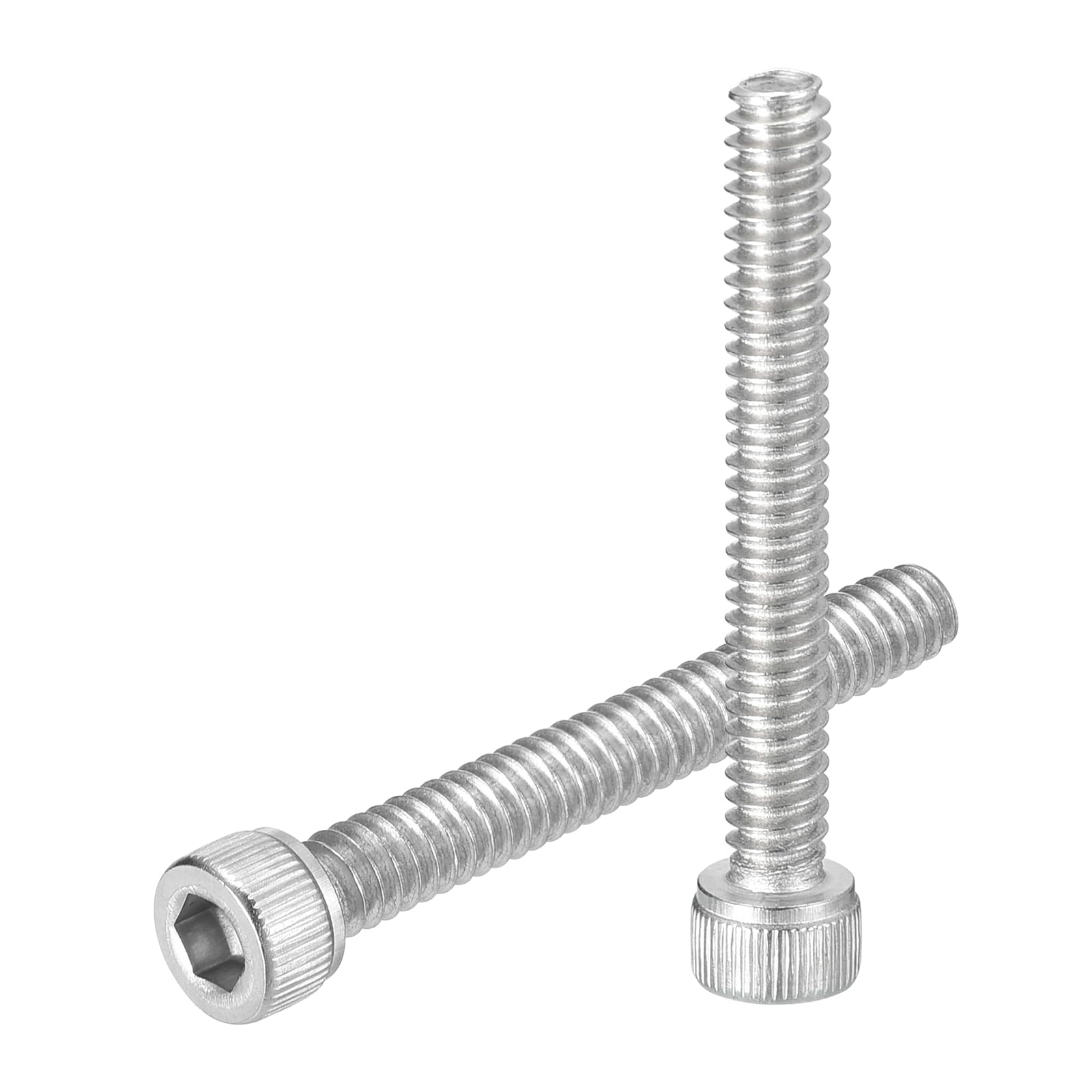 uxcell Hex Socket Bolts (#10-24x1-1/2"), 304 Stainless Steel Hex Socket Drive Screw, Black, 50 Pcs