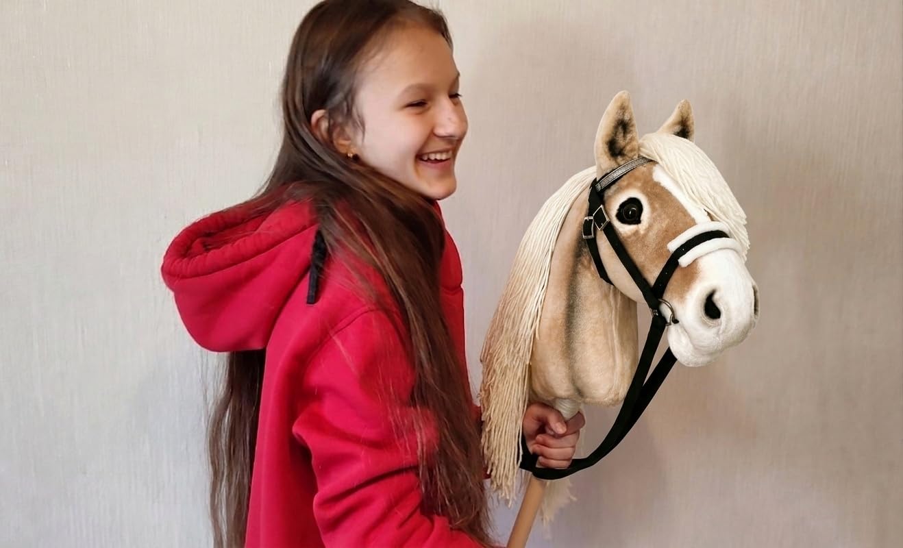 Hobby Horse Haflinger – Caballo A3 para niños desmontable y melena larga