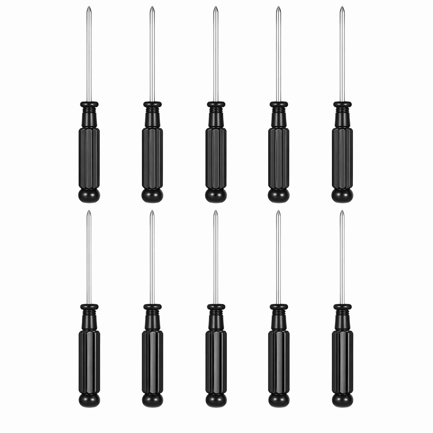 Mini Phillips Screwdriver Cross Head Mini Precision Phillips Screwdriver Set 10 Pack 2.5 mm with non slip black handles 3.7 inch pocket tools for watches laptops small appliances repair