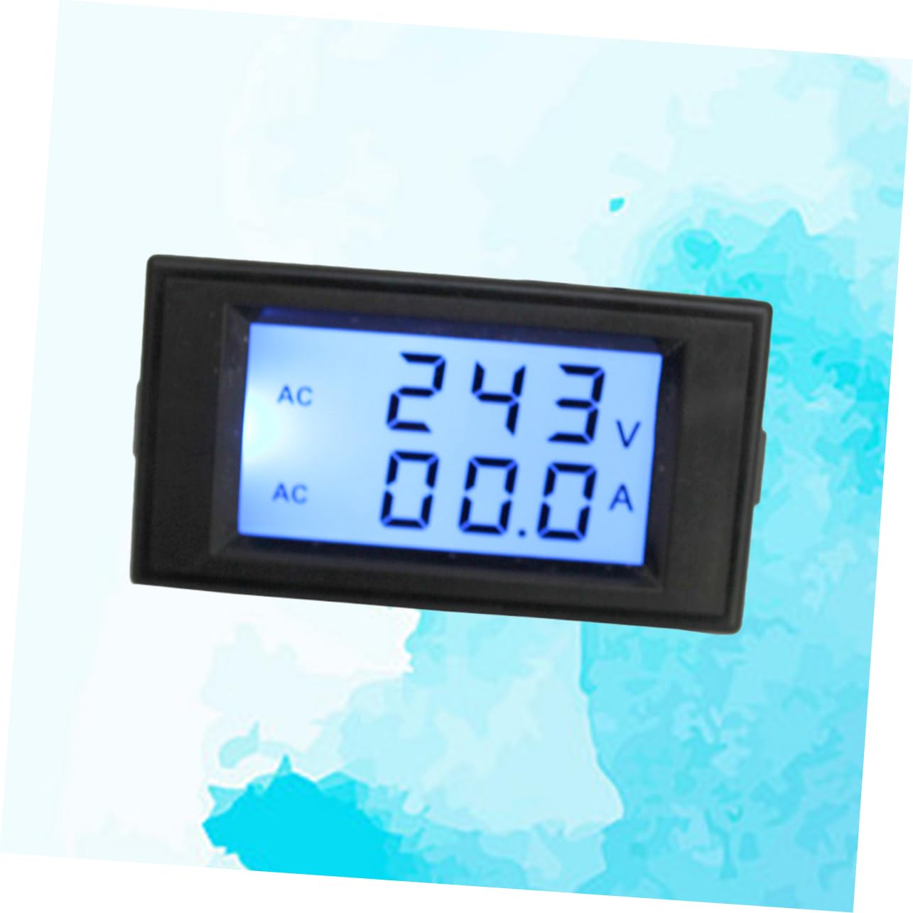 Angoily 3pcs LCD Digital Display Voltage Black Voltmeter Ammeter for Accurate Circuit Measurements Easy Setup for Appliance Monitoring