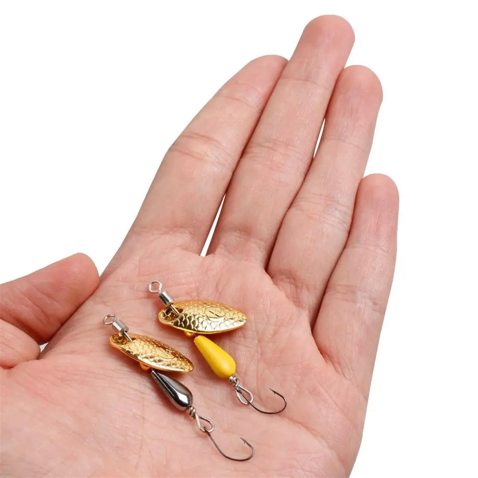 2,8/4,5/7g Rotierenden Spinner Löffel Fischerei Locken Künstliche Metall Pailletten Köder Einzel/Drillinge Haken wobbler Bass Forelle Barsch Pesca