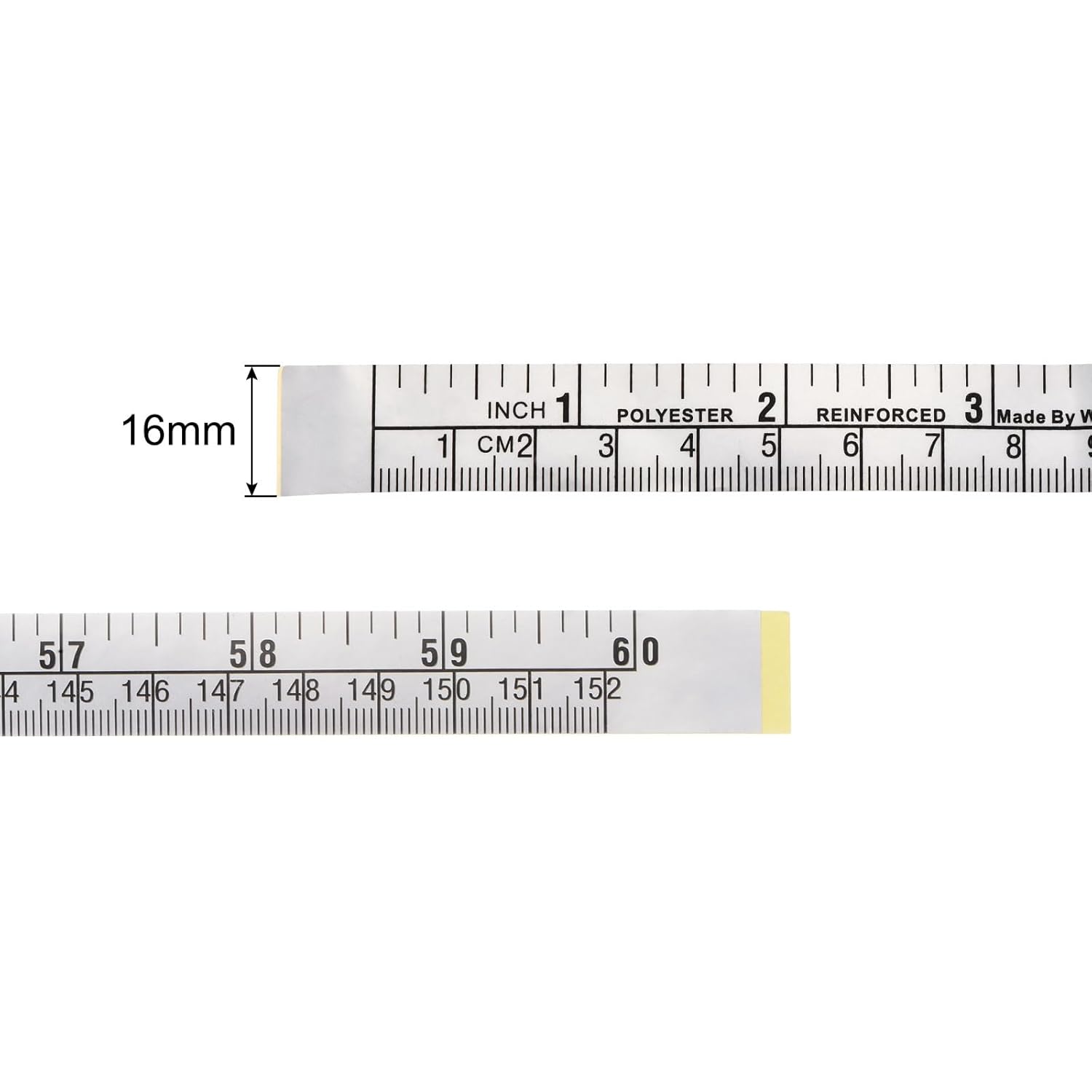 uxcell 2pcs Self-Adhesive Measuring Tape with Fractions 60 Inches 152cm Workbench Ruler, Peel and Stick Measure Tape for Woodworking, Saw, Drafting Table