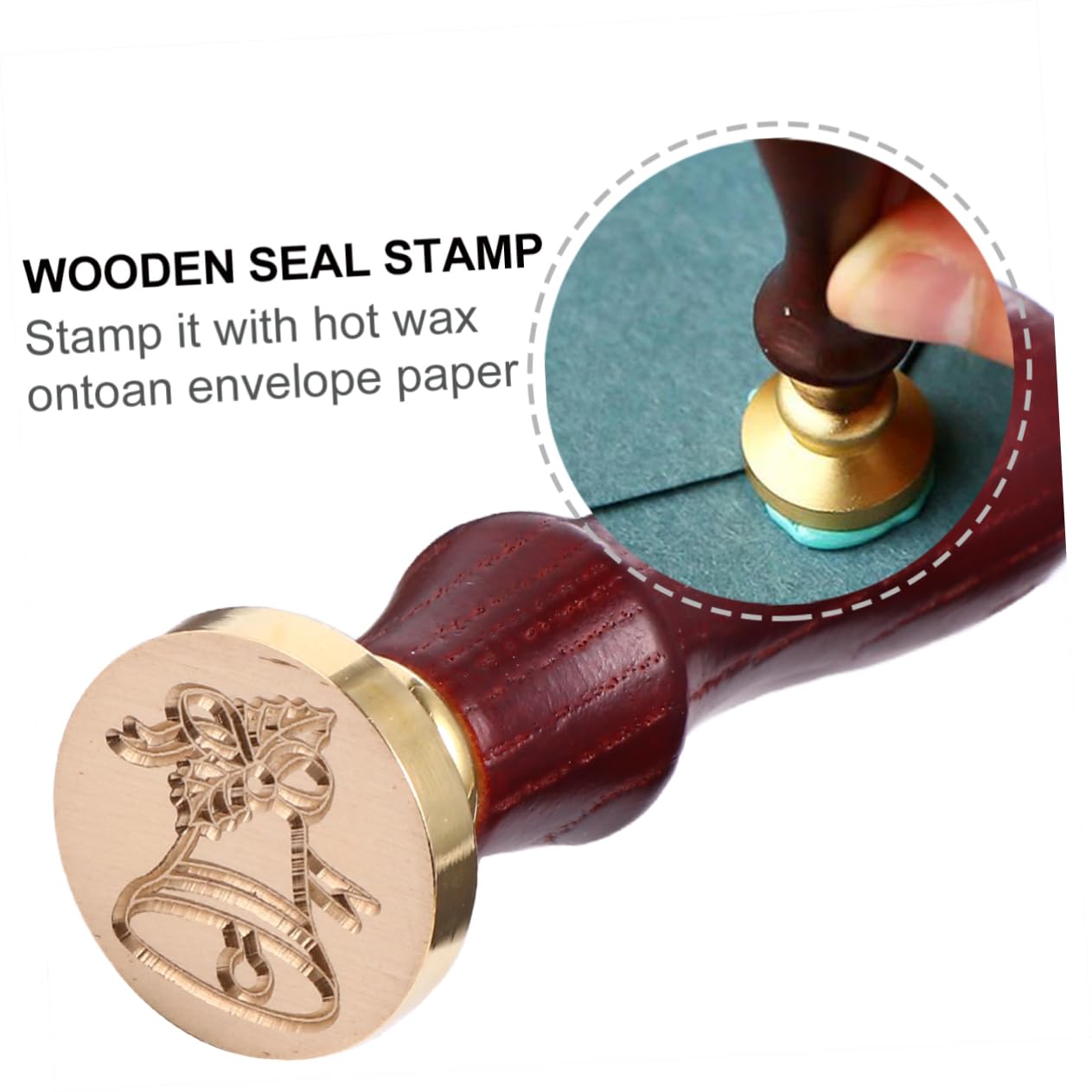 Operitacx Weihnachtsstempel und Einladungsstempel 6 Stück aus Kupfer und Holz als Weihnachtsbriefmarken für Selbstgemacht Scrapbooking und Party Zubehör