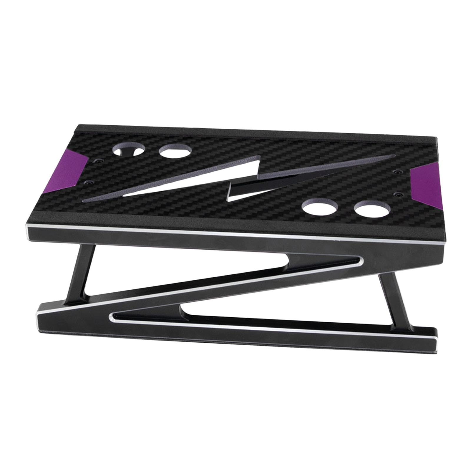 Qianly Soporte RC de Aleación de Aluminio para Reparación, Estación de Trabajo, Modelo de Soporte de Trabajo, Soporte de Exhibición, Tamaño Compacto, Adecuad, Plata Púrpura