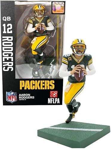 Imports Dragon Aaron Rodgers (Green Bay Packers) - Figura de la NFL de 6 pulgadas, serie 3