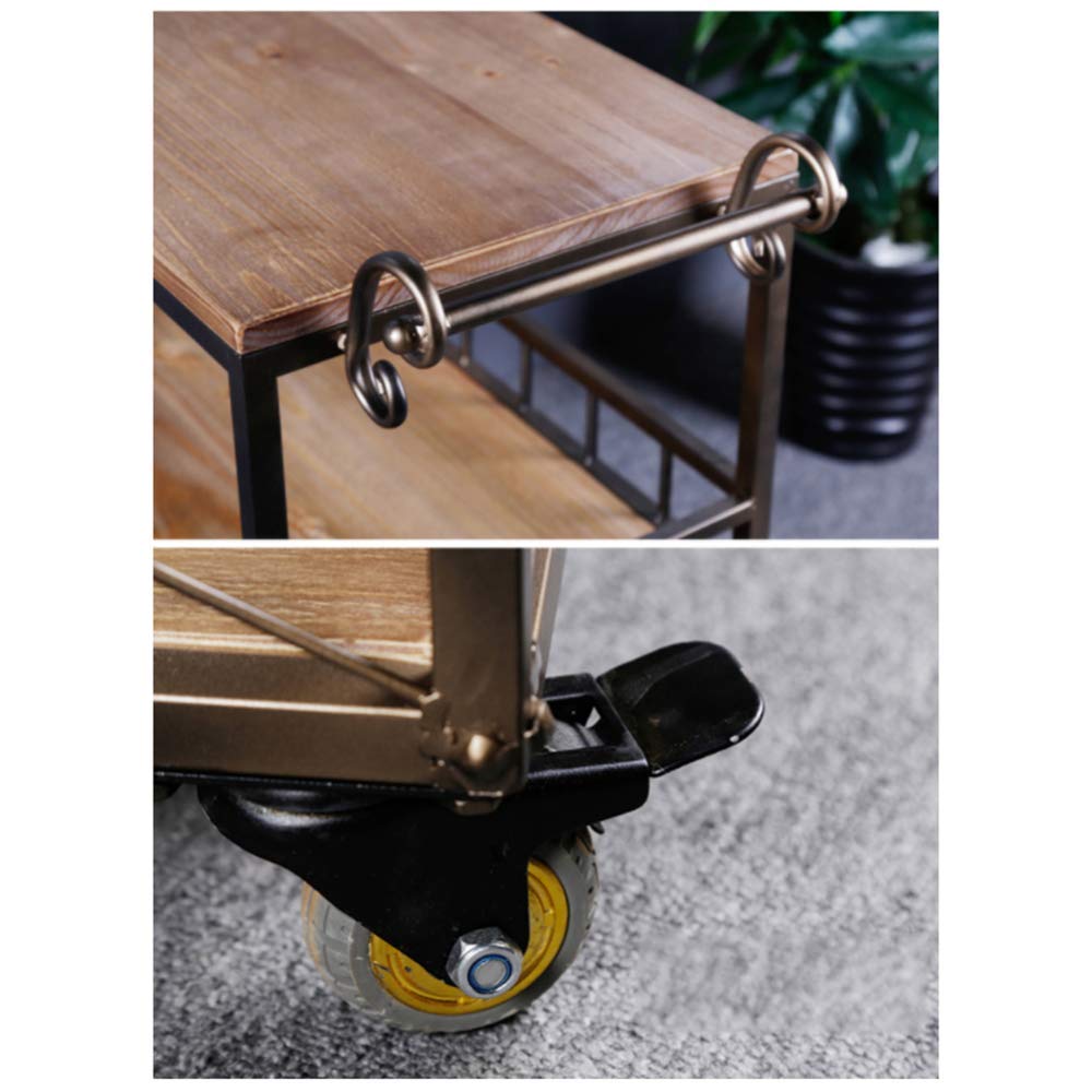 Carrello portavivande con ruote – Carrello multifunzione per ristorazione cucina ristorante e bar – Scaffale multiuso per un facile trasporto e servizio
