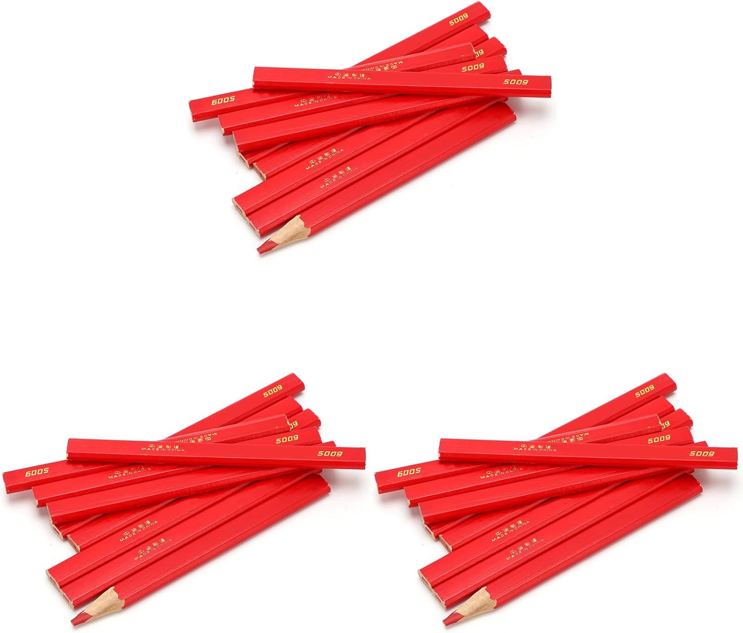 ZJchao 30pcs Carpenter Pencils Woodworking Marking Tool Builders Red Octagonal Pine Woodworking Marking Tool Carpenter Pencils Carpenters Pencils Builders Wood Marking Carpenter 170mm