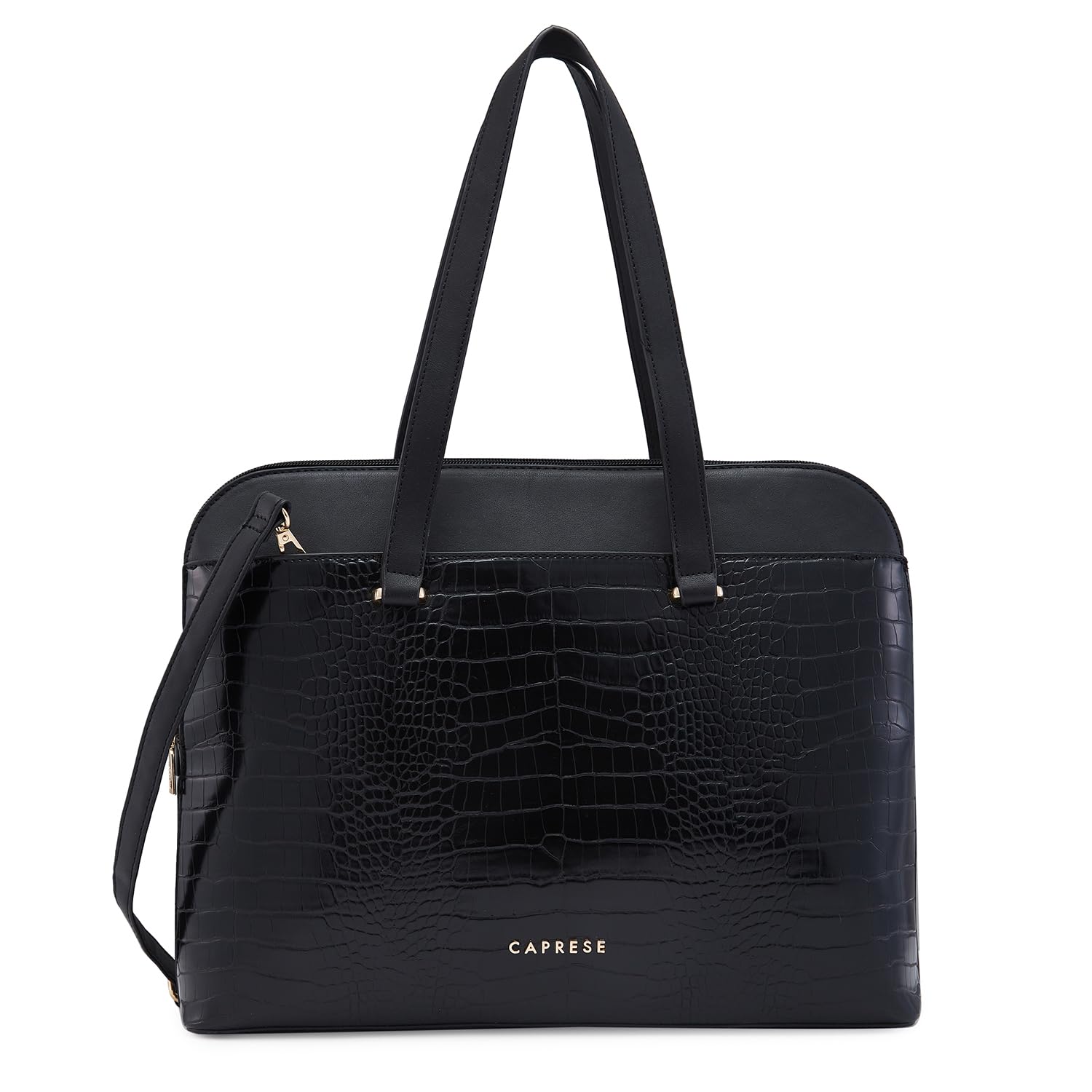 Caprese Rima Laptop Bag Black Medium - Trendy Handbag for Women | 15’’ Laptop Compartment, Spacious, Detachable Sling Strap, Top Zip Closure, Laptop Bag for Women | Perfect for Office & Daily Use (B0DDCP2DXP) Amazon Price History, Amazon Price Tracker