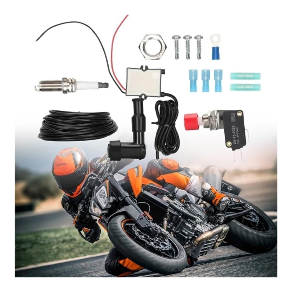 Bujías encendido Kit De Lanzallamas Doble Universal Para Motocicleta, Coche, Camión, Juego Llama Escape, Incluye Todas Las Piezas Instalación H9EE