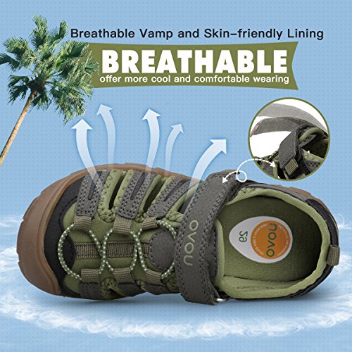 UOVO Boys Sandals Kids Sandals Hiking Athletic Closed-Toe Beach Summer Sandals for Boys Quick-Dry Slip Resistant2