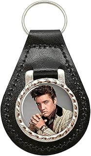 Giftshop UK Elvis Aaron Presley Leather Key Fob