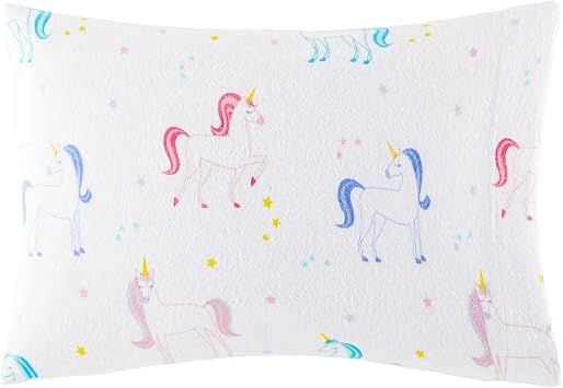 Wildkin Kids 100% Cotton Flannel Pillowcase Soft, Breathable & Toddler Size - Unicorn