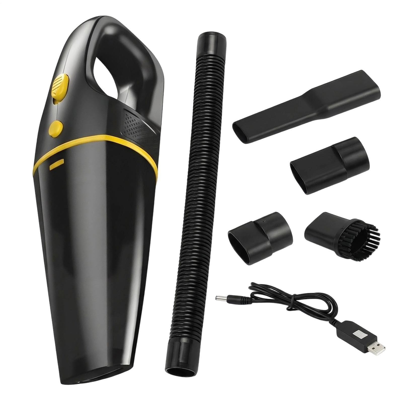 Aspiradora de mano inalámbrica, portátil, recargable, 10000 PA, 120 W, ideal para el hogar, vehículo, pelo de mascotas, sofá, alfombra, escritorio, teclado, rejillas de ventilación, tamaño pequeño
