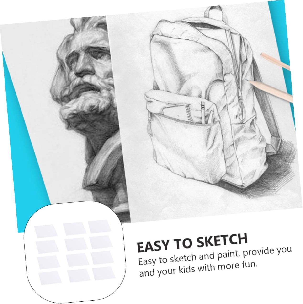 MINAOLULUS 40 Sheets Thick Sketch Drawing Paper for Artists Multi-Purpose Blank Art for Painting Writing Watercolor and Craft Projects White Paper for School and Professional Use