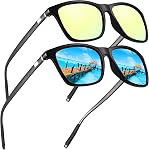 Polarized Sunglasses for Men Women Retro Ultralight Unbreakable Frame Driving Fishing Outdoor Sun Glasses UV Protection