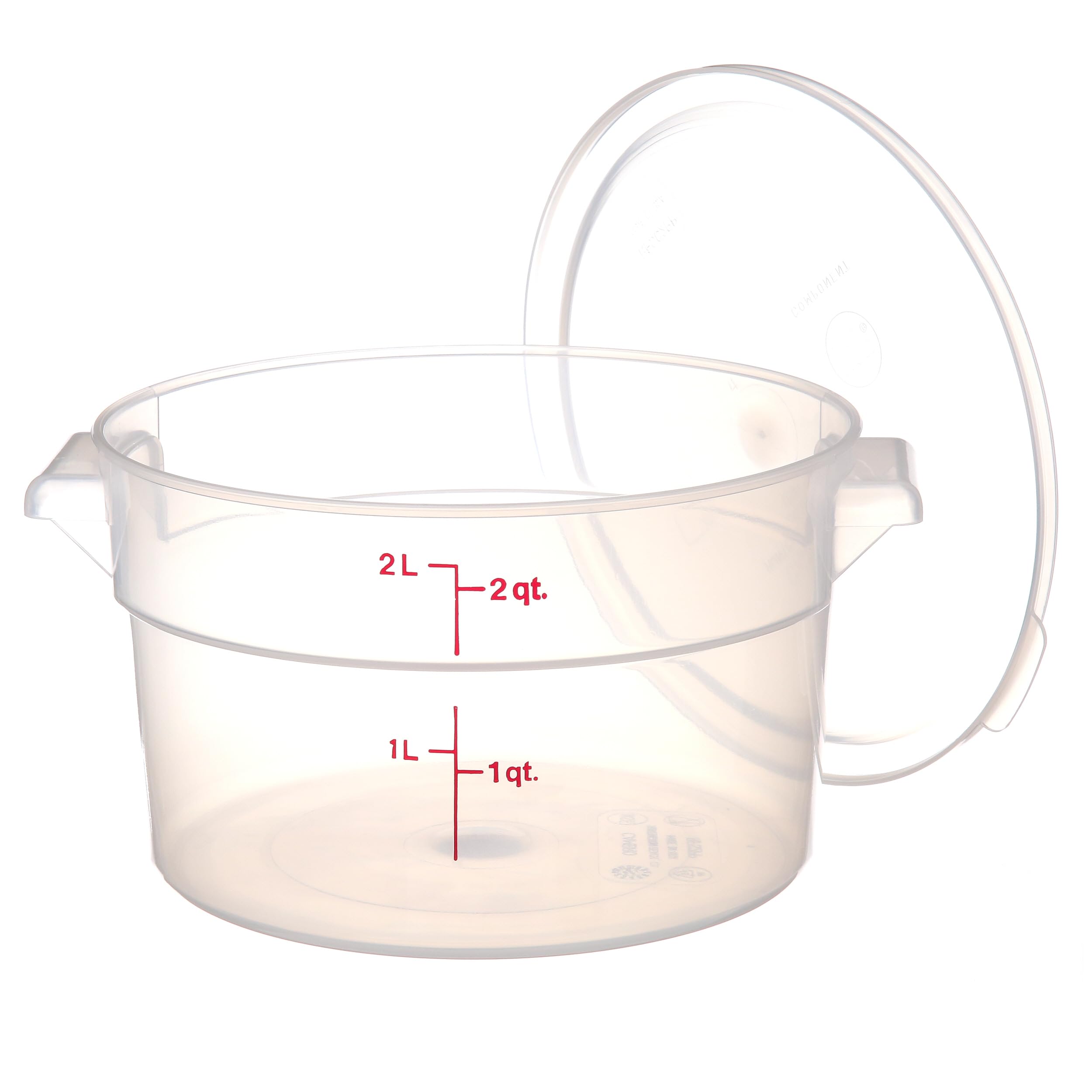 Cambro 2-Quart Round Food-Storage Container with Lid, Set of 2