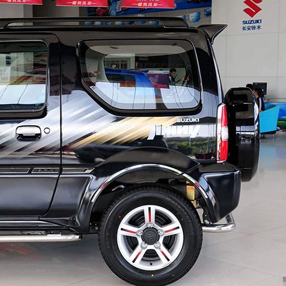 Spoiler Lybh in ABS Lucido Nero per Suzuki Jimny 2007-2016 con Luce A LED, Posteriore con Installazione Facile