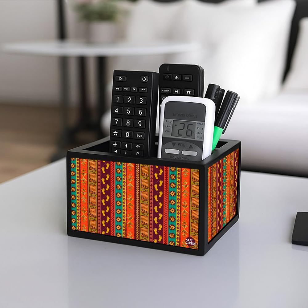 Nutcase Designer Wooden Remote Control Holder Stand Organizer for TV/AC Remote - Ethnic Designer 3