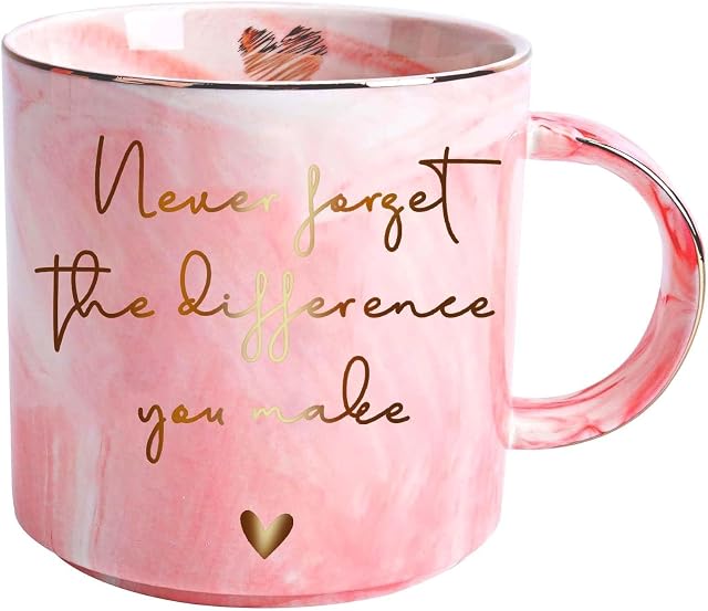 Thank You Cadeaux pour les femmes - Idées de cadeaux amusantes pour les amis, Collaborateurs, Patron, Employé, Maman - Inspirante, réfléchie, anniversaire, amitié, remise de diplômes - 12oz Coupe-café en céramique