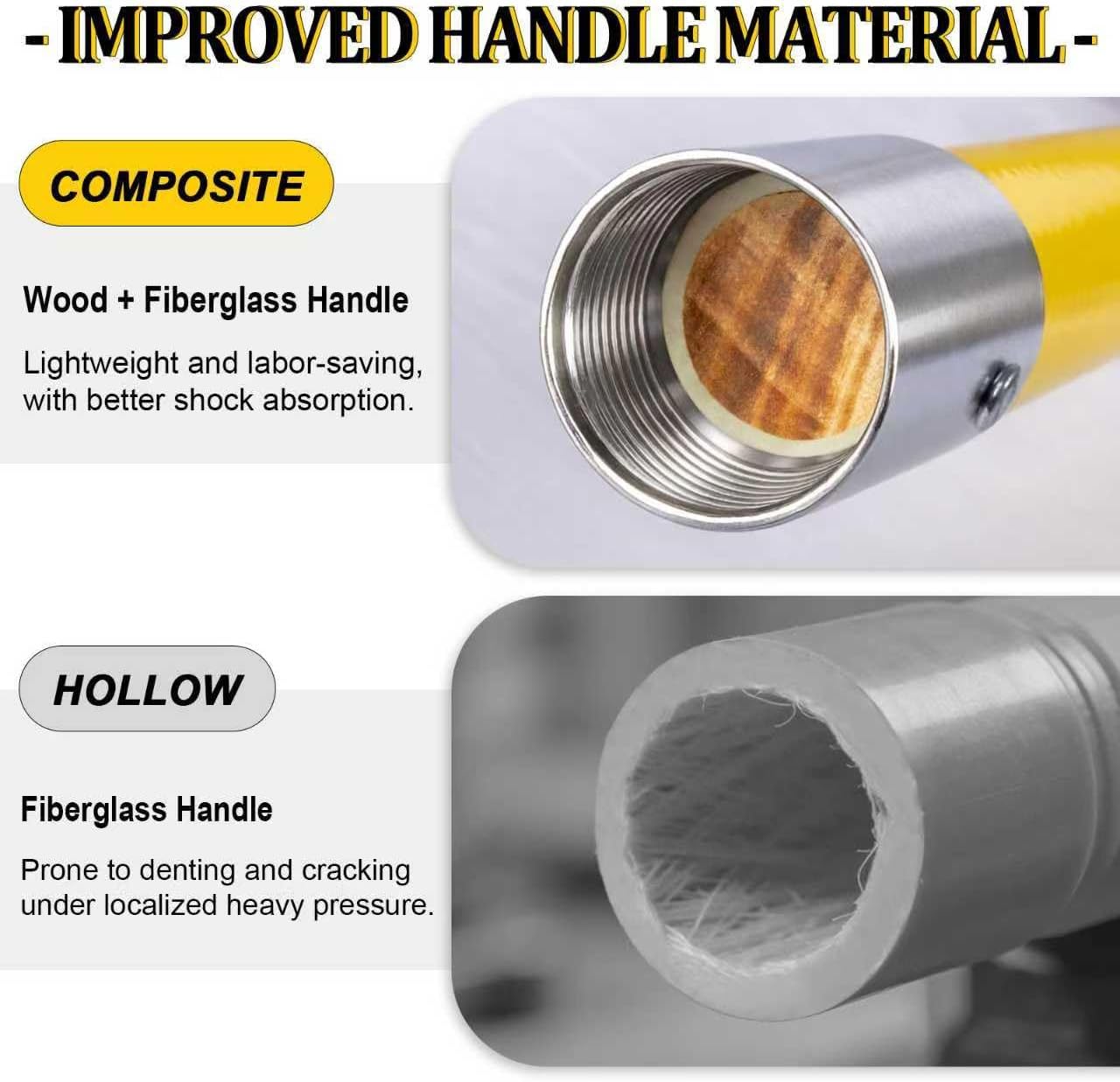 Snow Shovel for Driveway, Large Capacity Aluminum Shovel for Snow Removal with Fiberglass Handle, 56 Inches