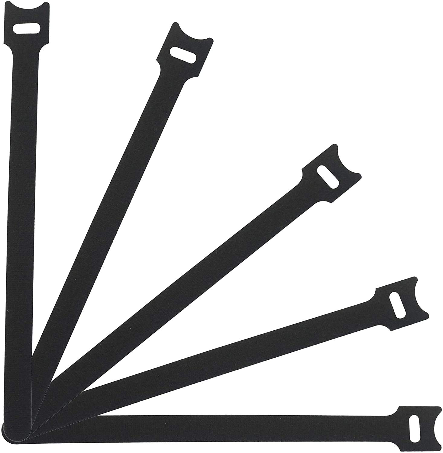 50PCS Fastening Cable Ties Reusable, Premium 6-Inch Adjustable Cord Ties, Microfiber Cloth Cable Management Straps Hook Loop Cord Organizer Wire Ties