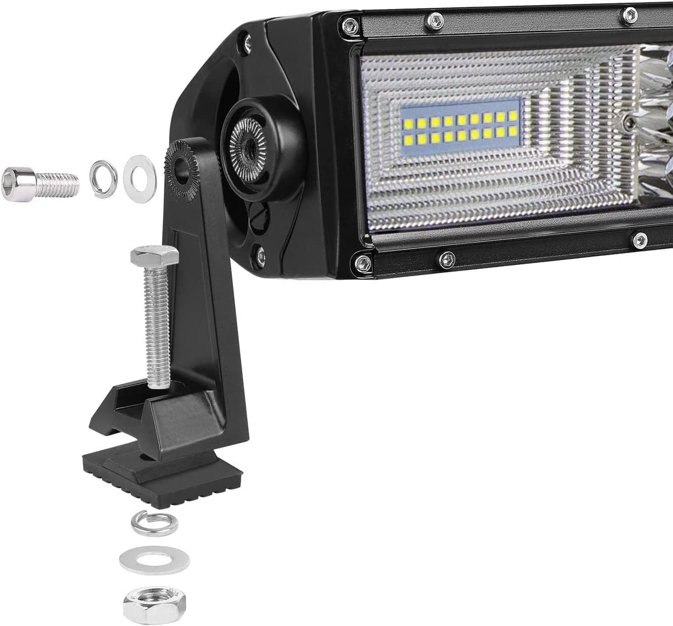 DEWIN Soporte de Montaje, Soporte de Montaje Lateral de Barra de Luz LED para Truck Bus Accesorios Universales para Automóviles