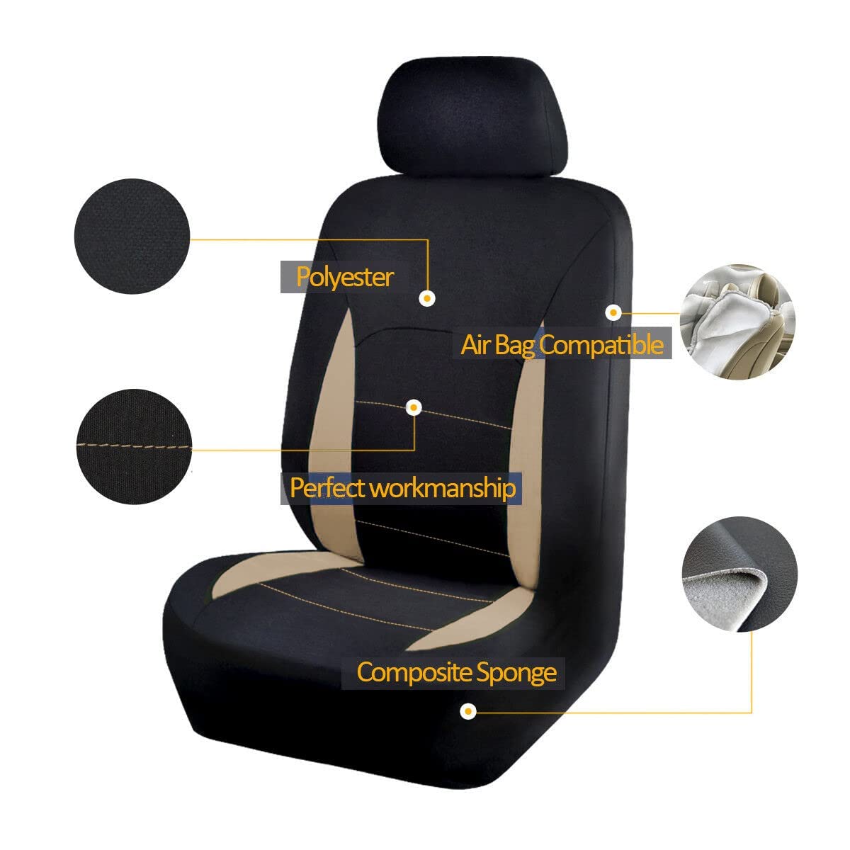 Autostoelhoezen Voor Toyota Yaris Cross 2021 In Pasvorm| Set Van 2 Stuks Bestuurder Passagiersstoel Ais Serie