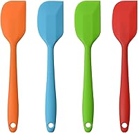 MOACC Silicone Spatulas Set 11 Inch Heat Resistant Seamless One-Piece Flexible Non-Stick Scrapers Baking Mixing Tools 4 Pack
