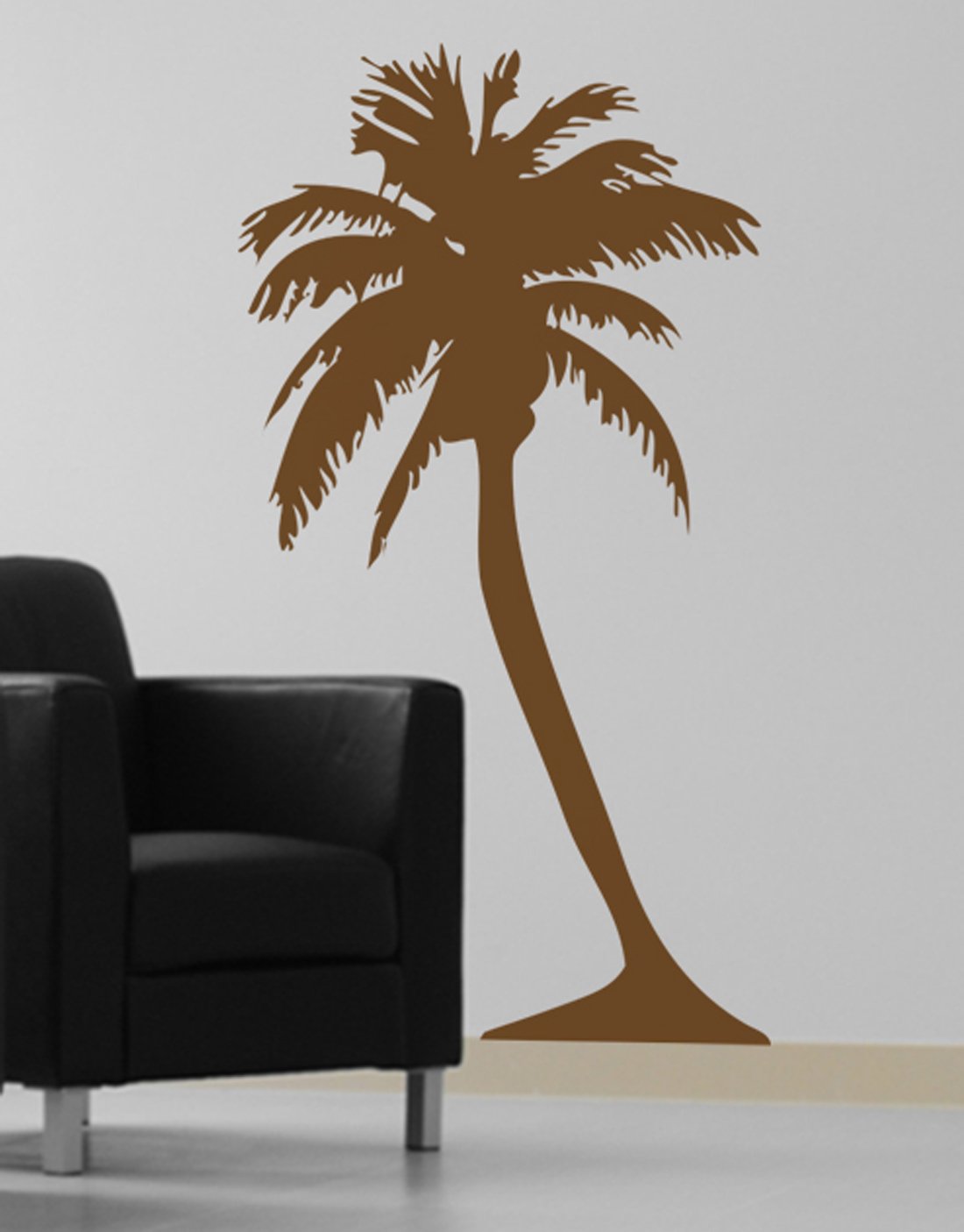 Beach House Vinyl Wall Art Big Palm Tree Wall Decal Sticker - Brown, 72
