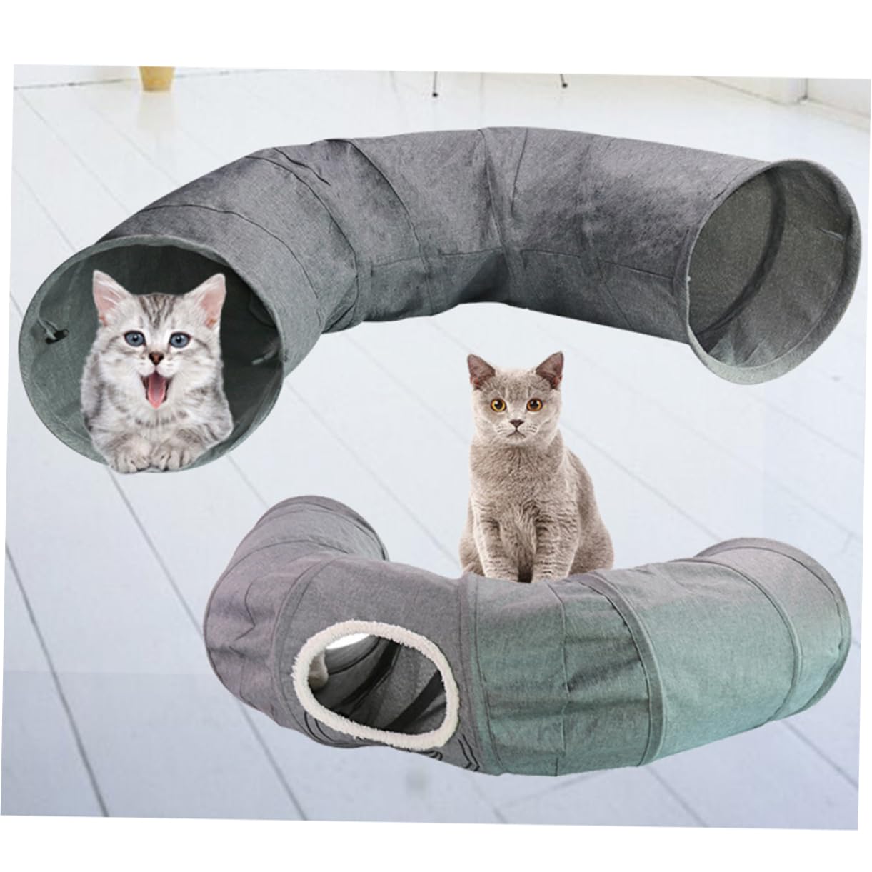 Faltbarer Katzentunnel Spielzeug mit Geräuschpapier für Katzen