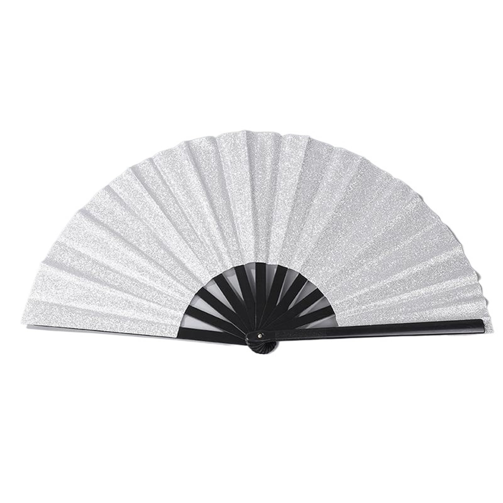 WLIHDB 10Pcs Glitter Folding Hand Fan,Large Rave Clack For Party for Summer(Color2)