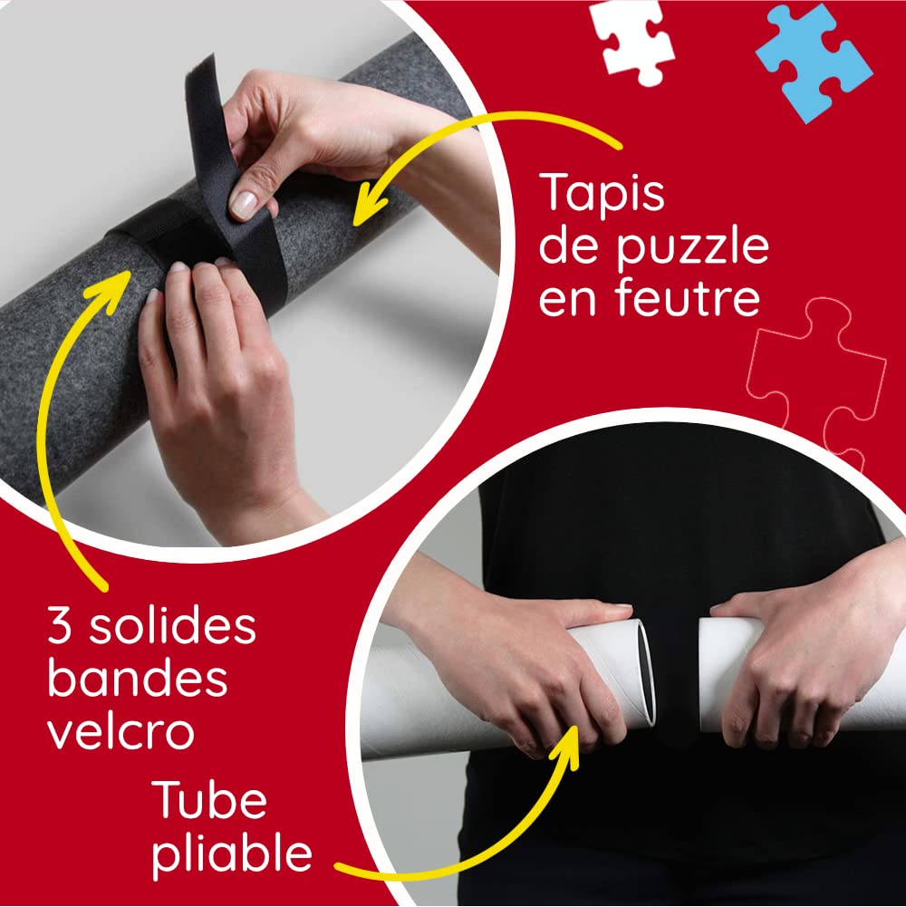 Tapis Puzzle 3000 Pièces MOZOOSON - Feutre Antiglisse Avec 6 Trieurs Et