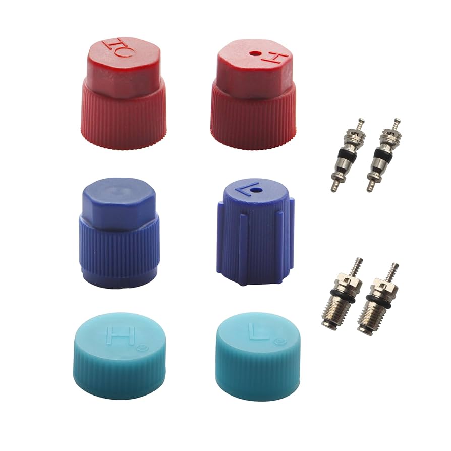 Amazon.com: LEDBarz A/C System Valve Core and Cap Kit for