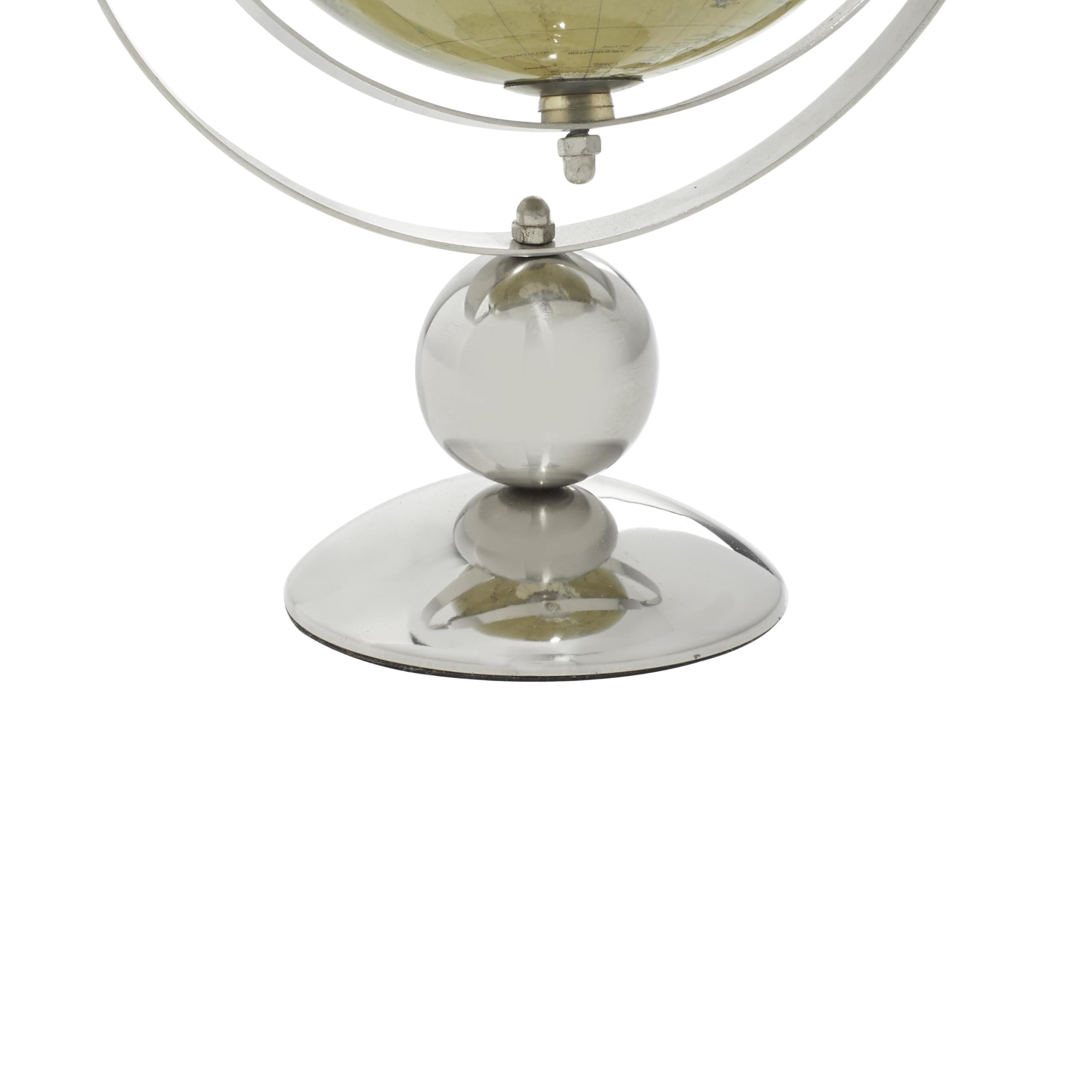 Deco 79 Globo, Acero Inoxidable, Amarillo, 6 Pulgadas de Largo x 9 Pulgadas de Ancho x 11 Pulgadas de Alto