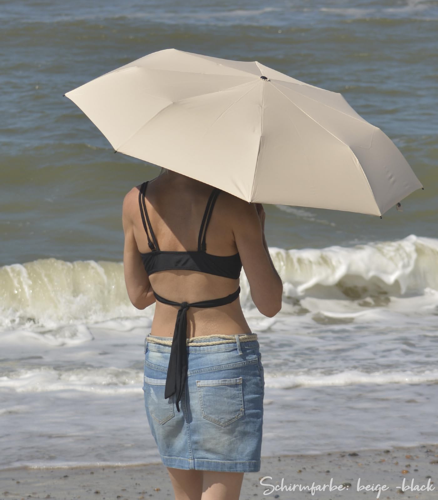 iX-brella City Trekking Ombrello parasole con bastone extra lungo con protezione UV e calore