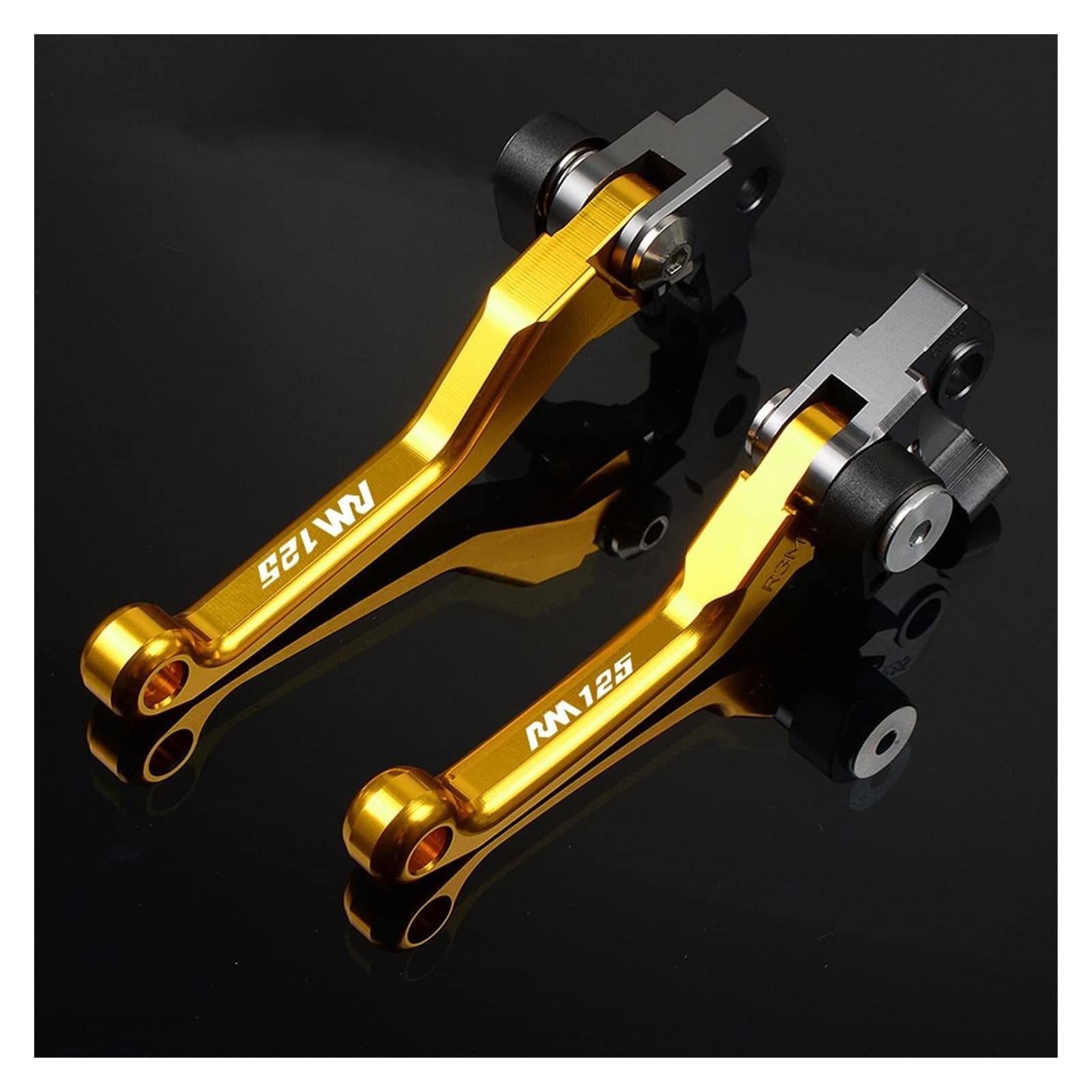 VTAIEX Motorbike Accessories Motorcycle Accessories Brake Clutch Levers for Suzuki RM125 RM 125 1996-2003 1997 1998 1999 2000 2001 2002(Gold)