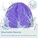 Rotibox Winter Washable Bluetooth Music Beanie Luxury Soft Warm Skully Knit Hat Cap w/Wireless Headphone Headset Earphone Microphone Hands Free for Excrise Gym Sports Fitness Running Skiing - Purple