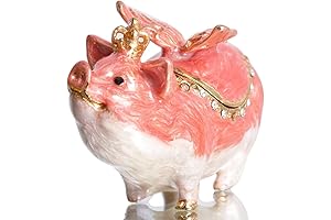Waltz&F Pink Pig with Wings Trinket Box