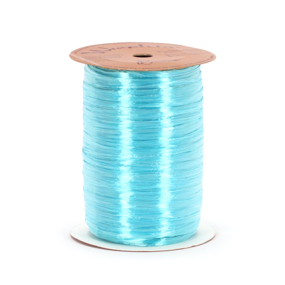 BerwickWraphia Pearlized Rayon Craft Ribbon, 100-Yard Spool, Robin Egg Blue