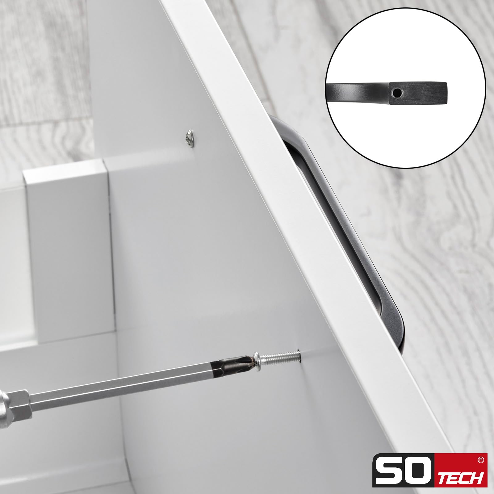 SOTECH 10 Stück Möbelgriffe BLACKLINE XIII BA 320 mm schwarz matt